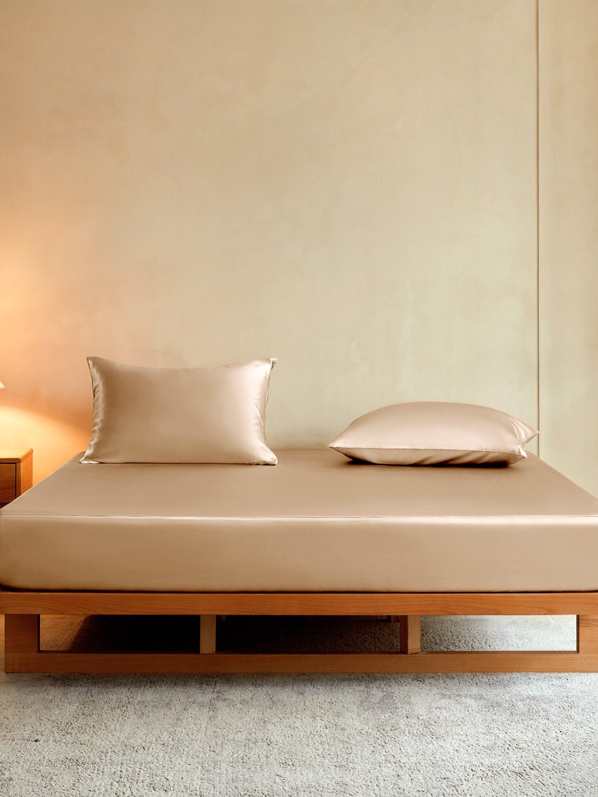 Vegan Silk Fitted Sheet Set