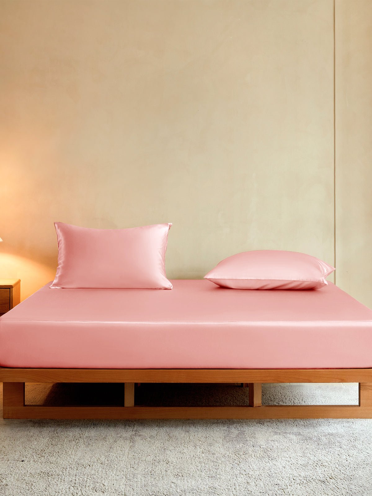 Vegan Silk Fitted Sheet Set