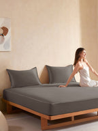 Vegan Silk Fitted Sheet Set