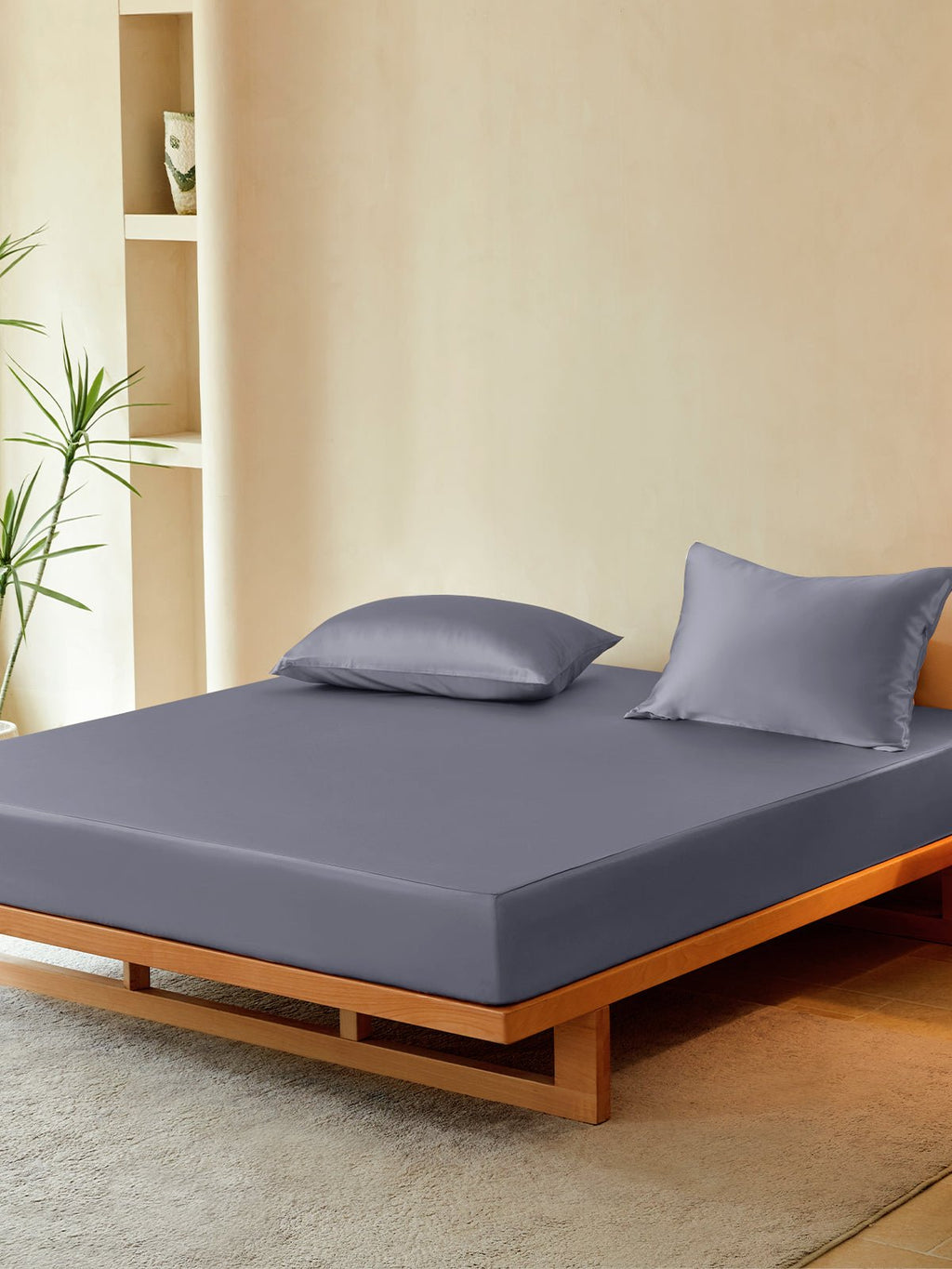 Vegan Silk Fitted Sheet Set