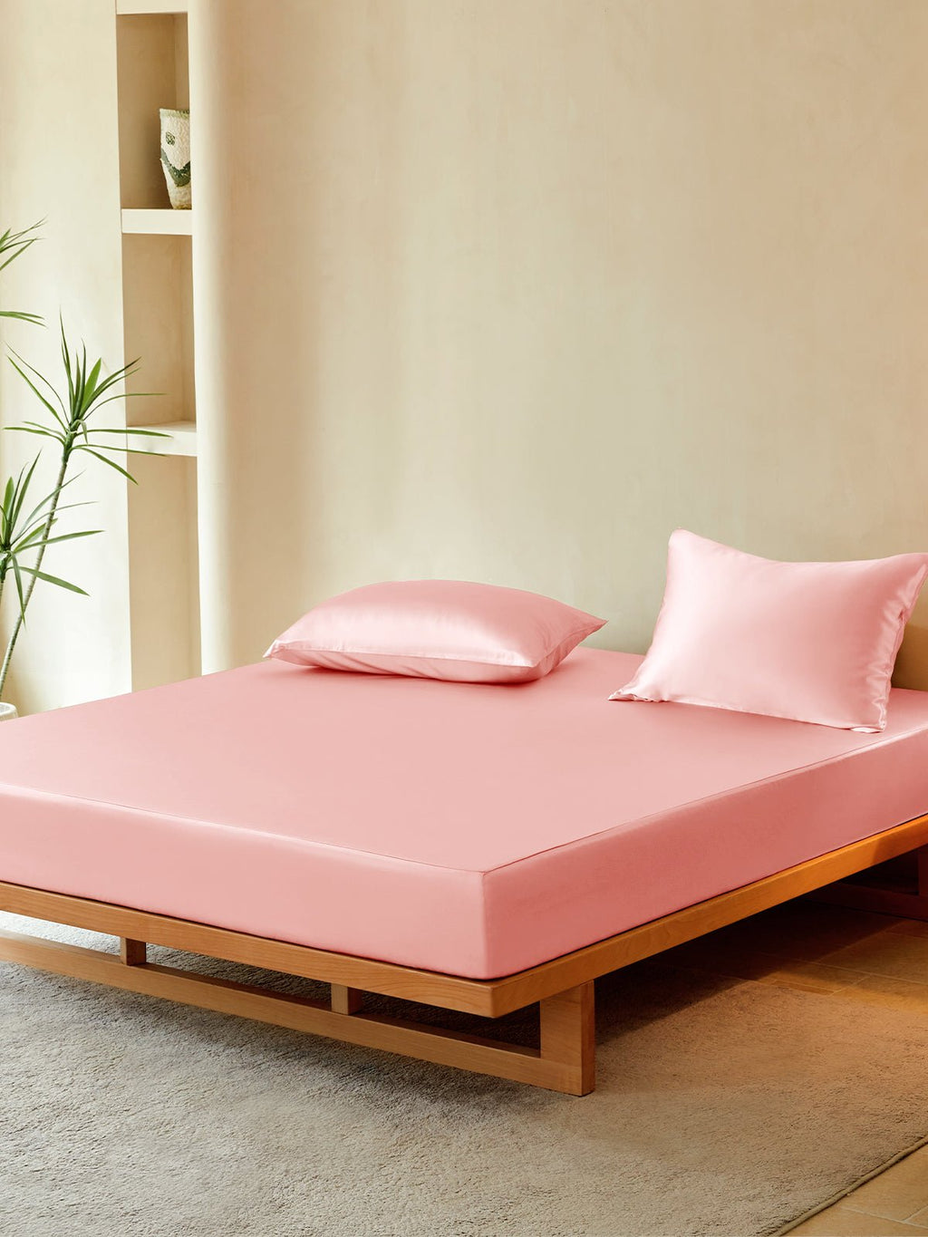 Vegan Silk Fitted Sheet Set