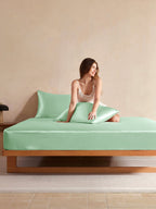 Vegan Silk Fitted Sheet Set