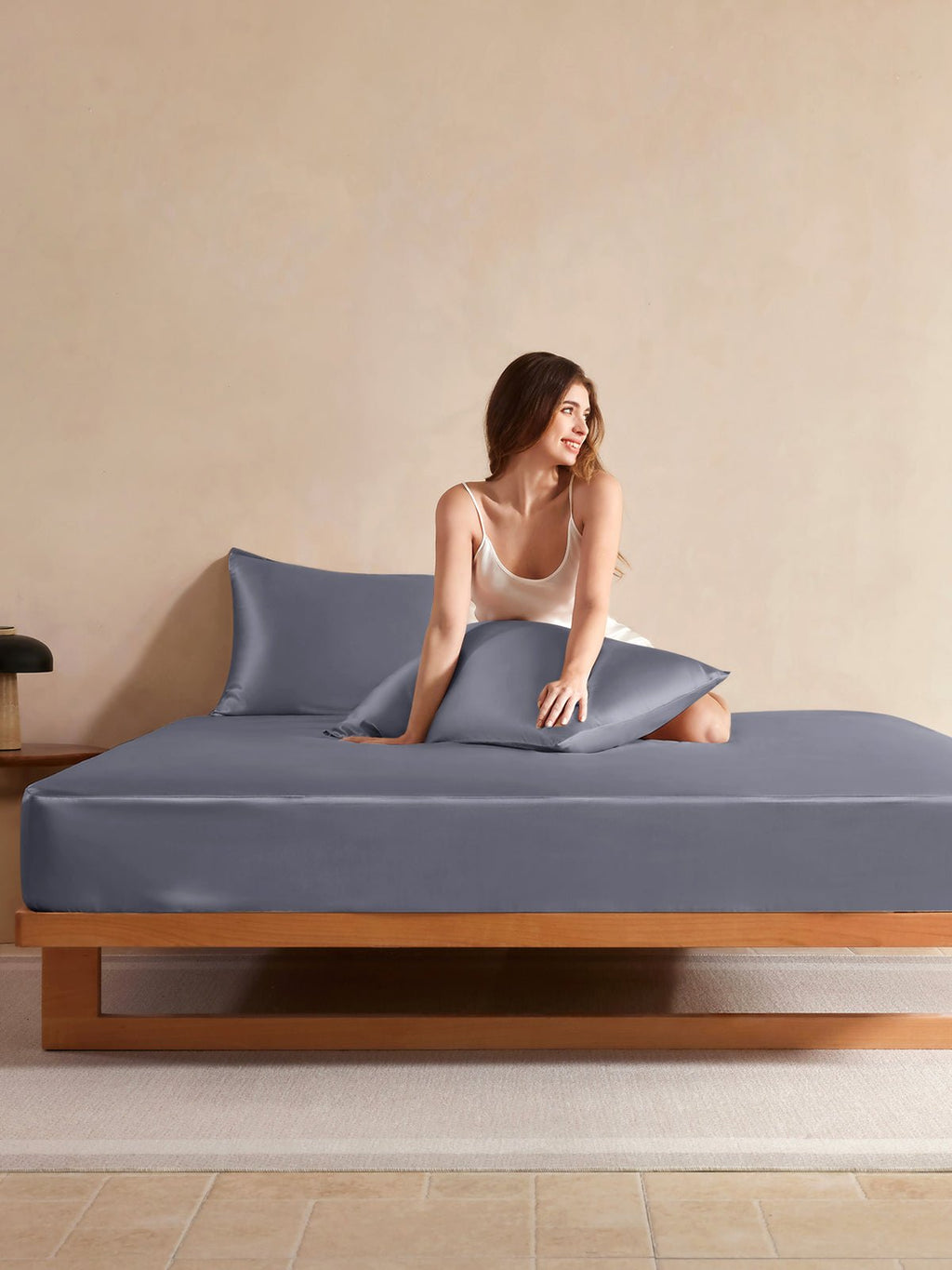 Vegan Silk Fitted Sheet Set