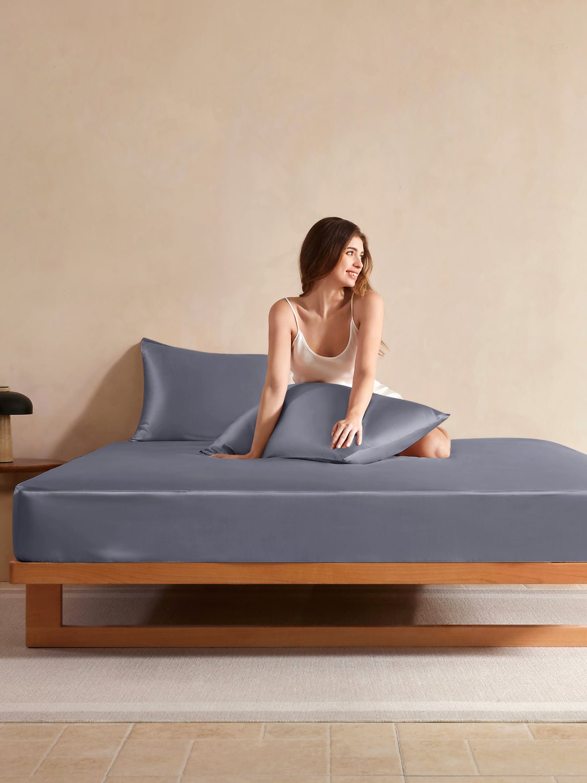 Vegan Silk Fitted Sheet Set