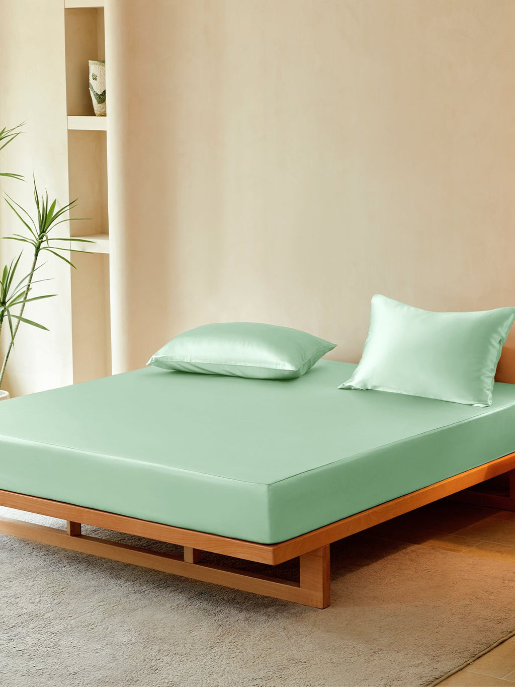 Vegan Silk Fitted Sheet Set