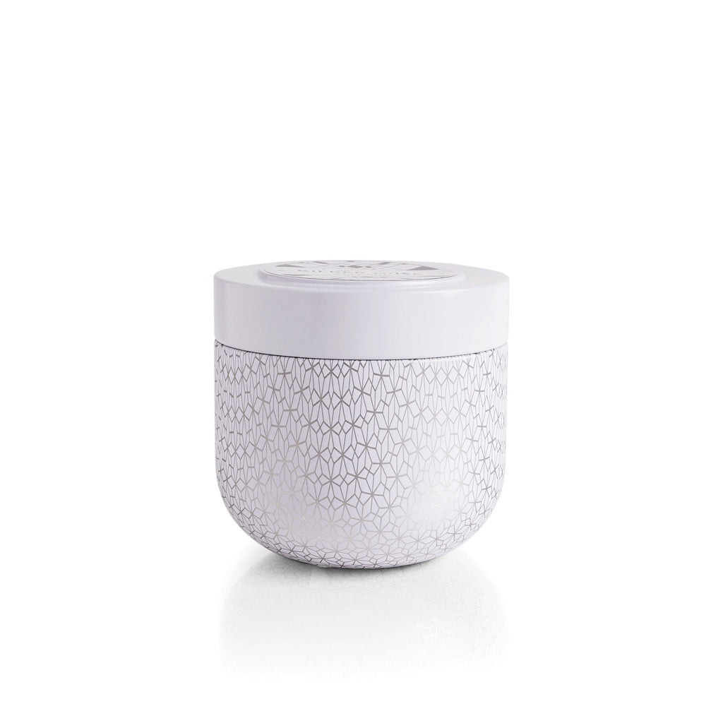 Volcano White Opal Gilded Tin Candle