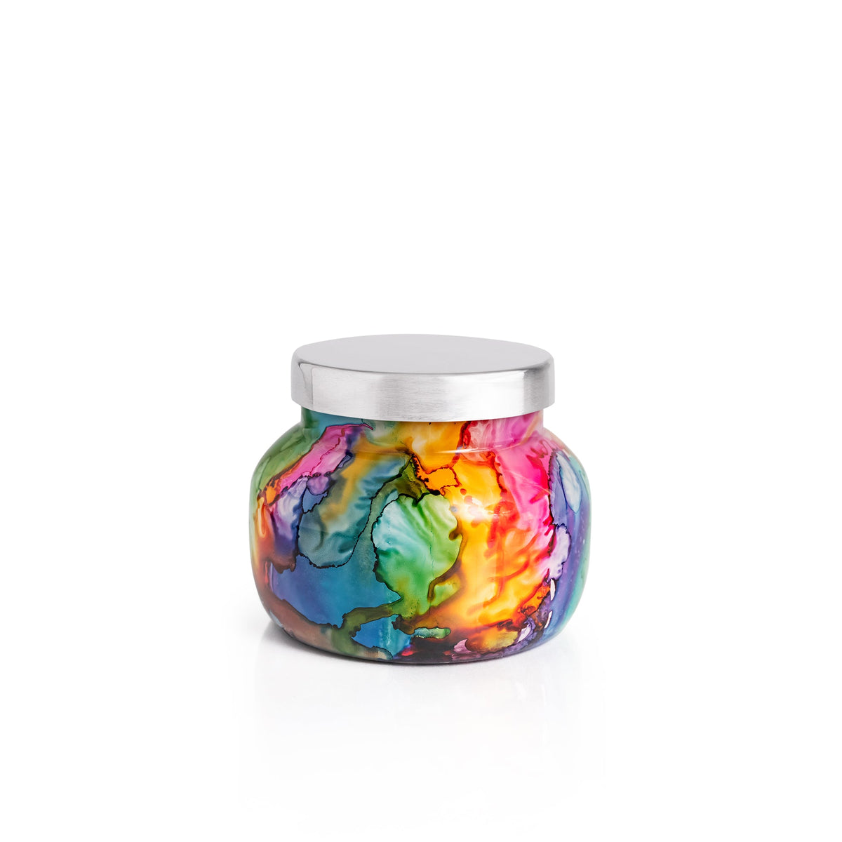Volcano Rainbow Watercolor Petite Candle