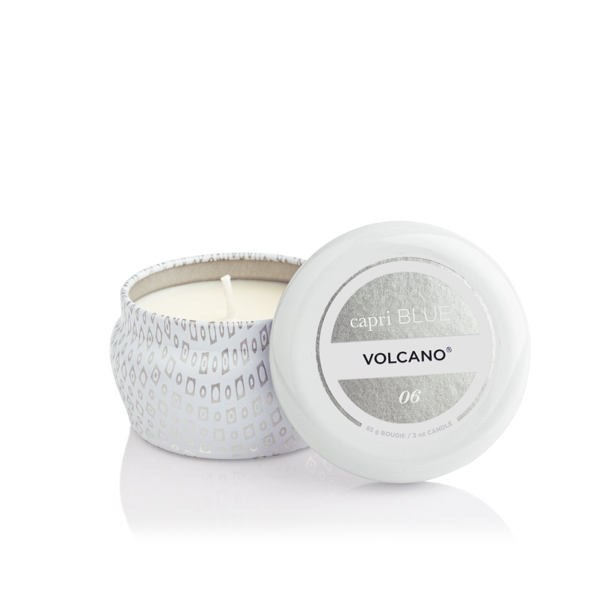 Volcano White Mini Tin Candle