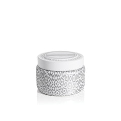 Volcano White Printed Travel Tin Candle