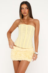 On My Wishlist Mini Skirt Lemon